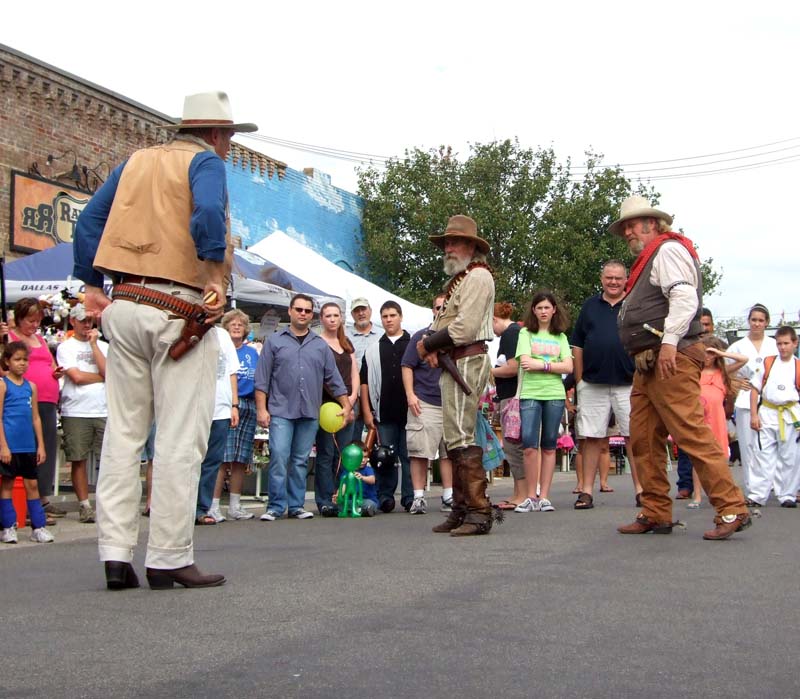 photo of people acting out a show